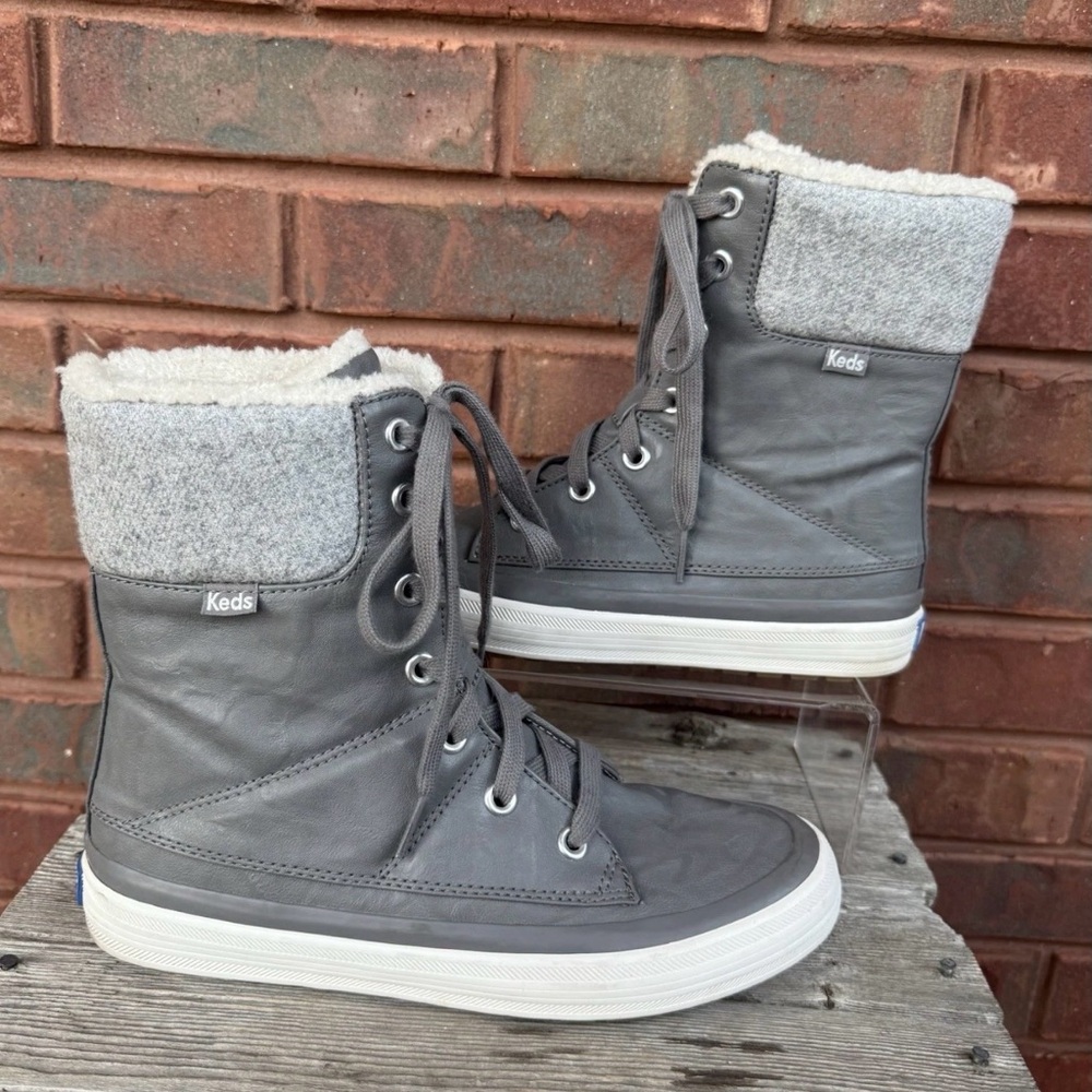 Women's Keds Gray Juliet High Top Winter Boots Shoes Size 7 WF55478